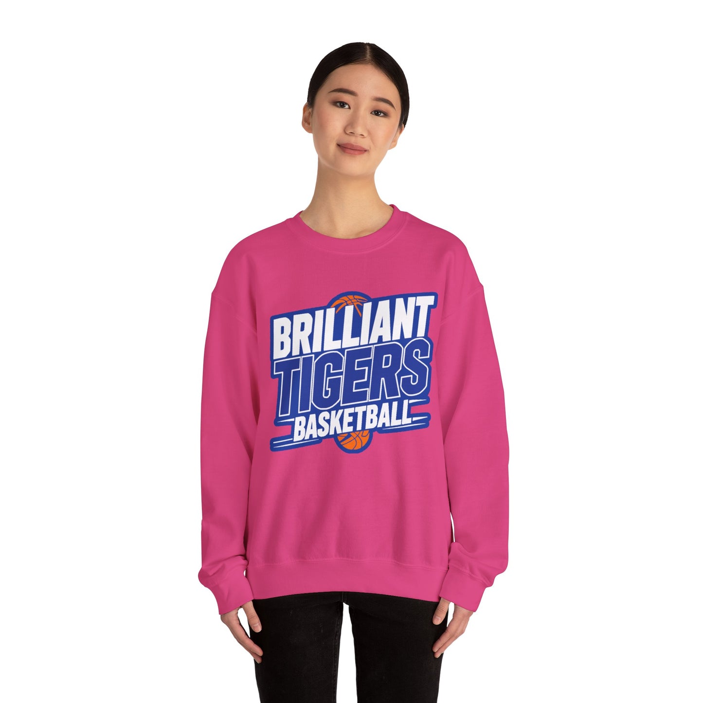 Adult Crewneck Sweatshirt \ Brilliant Tigers Basketball \ BTBK1