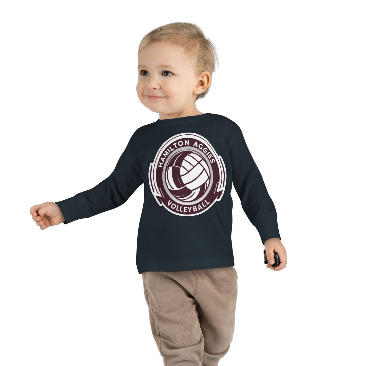 Toddler Long Sleeve Tee \ Hamilton Aggies Volleyball \ HAV1