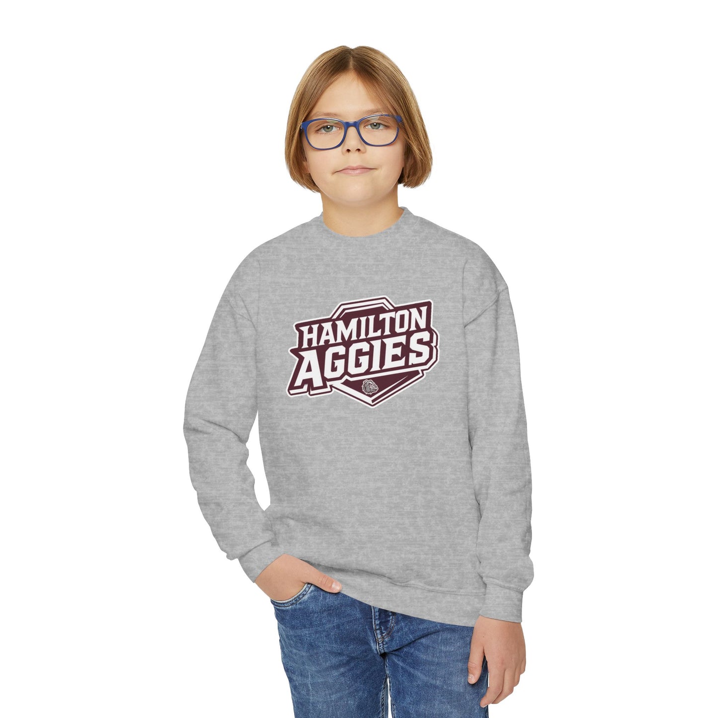 Youth Crewneck Sweatshirt \ Hamilton Aggies \ HA1