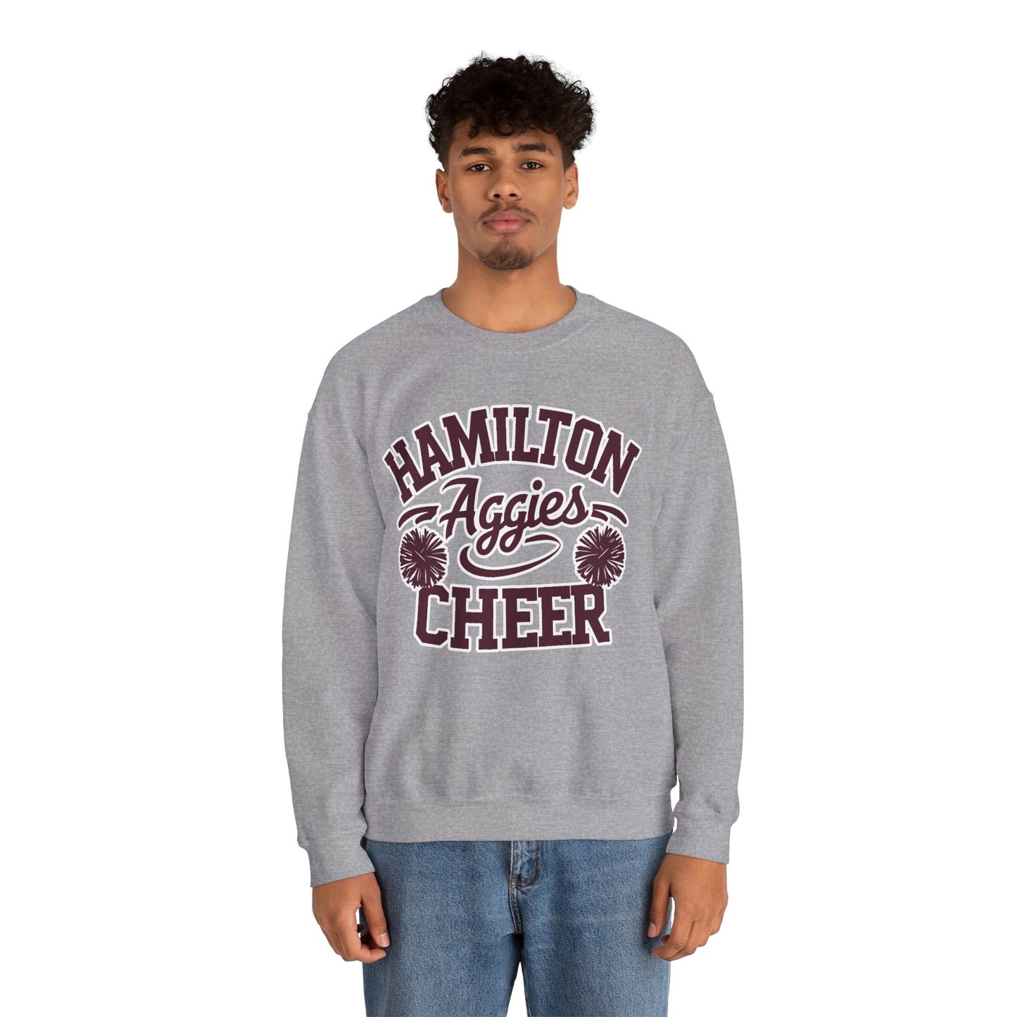 Adult Crewneck Sweatshirt \ Hamilton Aggies Cheer \ HAC2