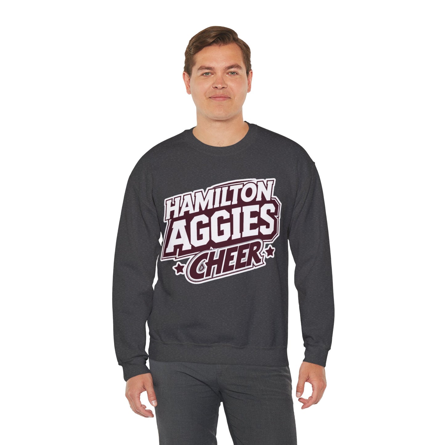 Adult Crewneck Sweatshirt \ Hamilton Aggies Cheer \ HAC1