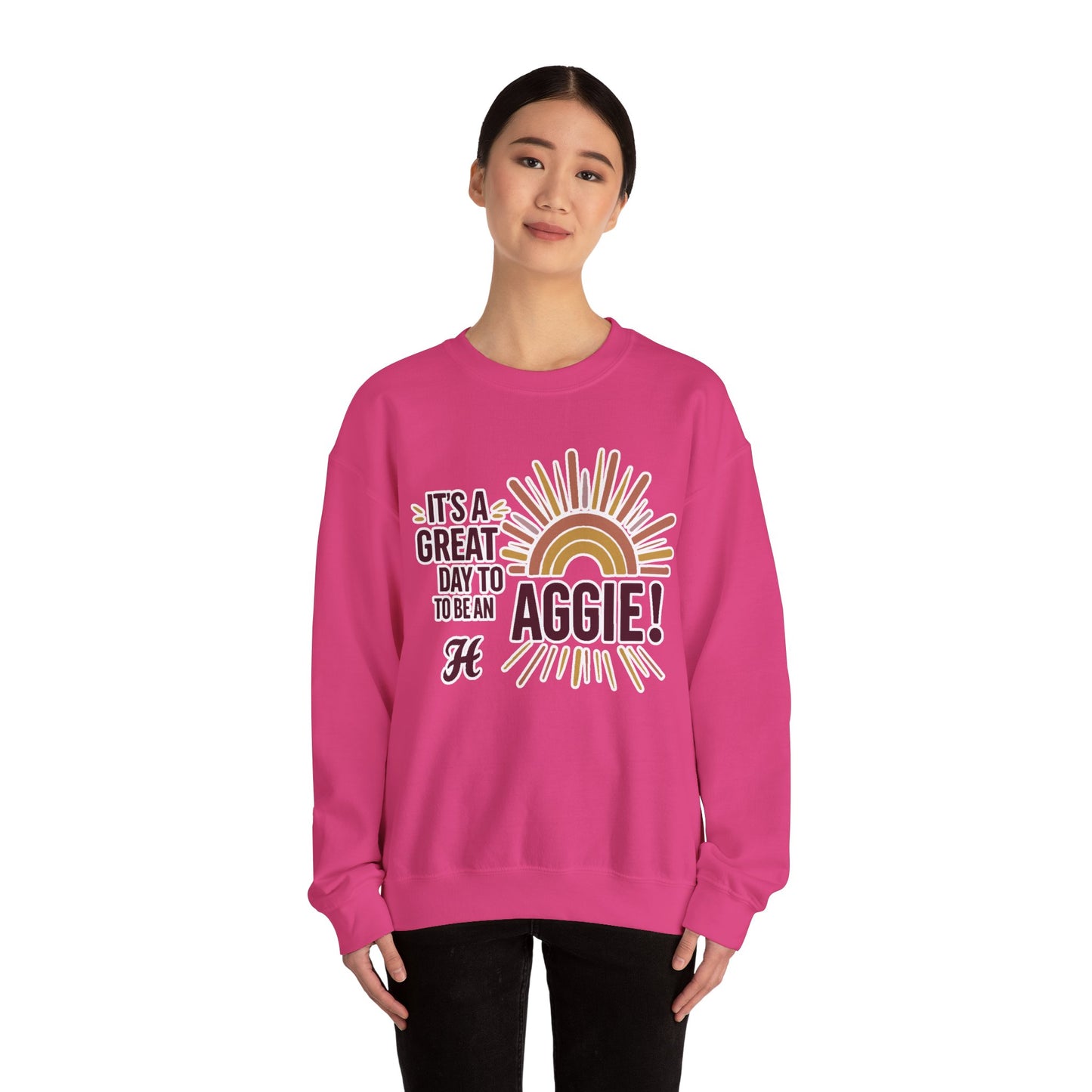 Adult Crewneck Sweatshirt \ It's a Great Day to be an Aggie! \ GDA1