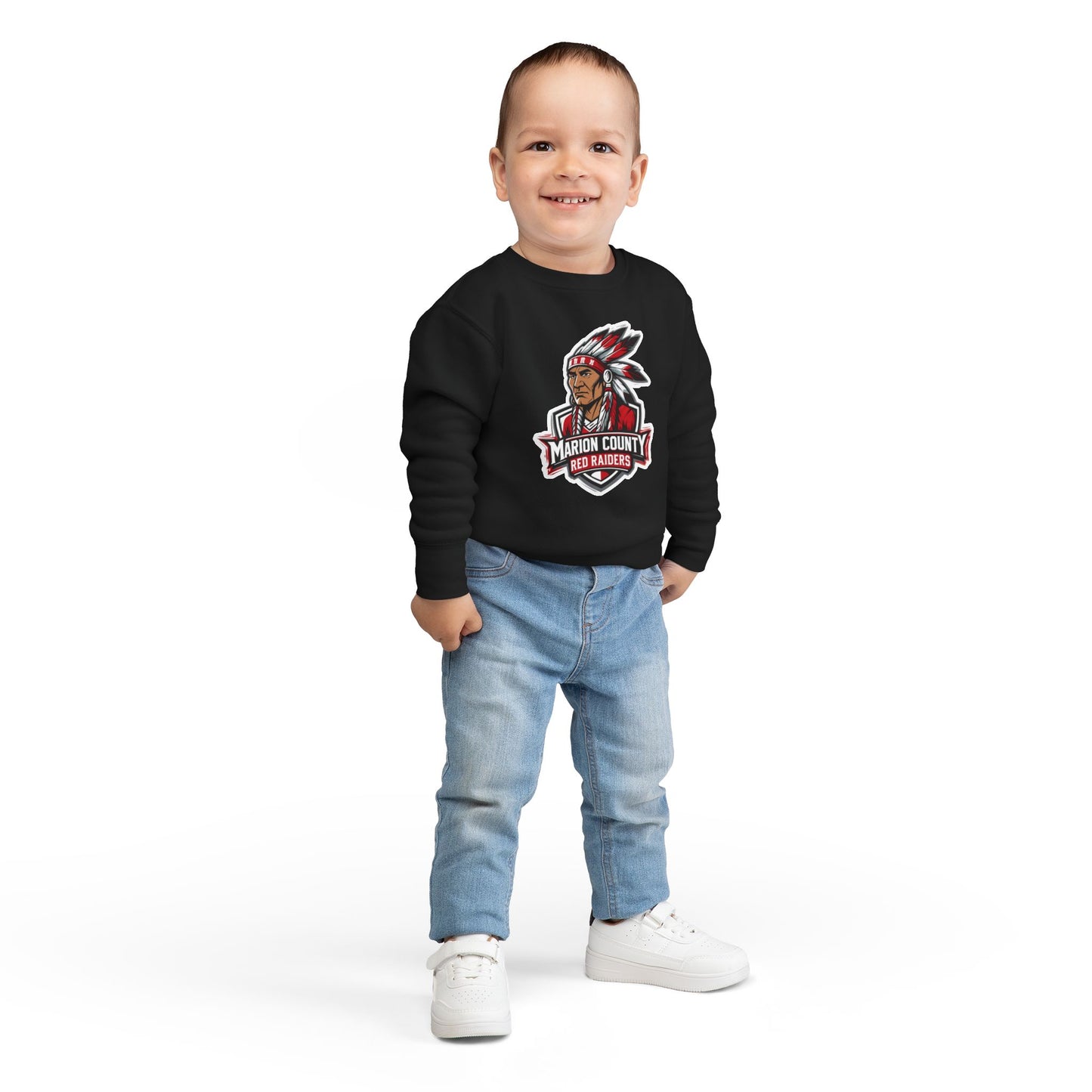 Toddler Crewneck Sweatshirt \ Marion County Red Raiders \ MC2