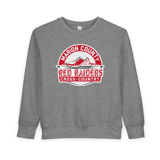 Toddler Crewneck Sweatshirt \ Marion County Red Raiders Cross-Country \ MCCC1