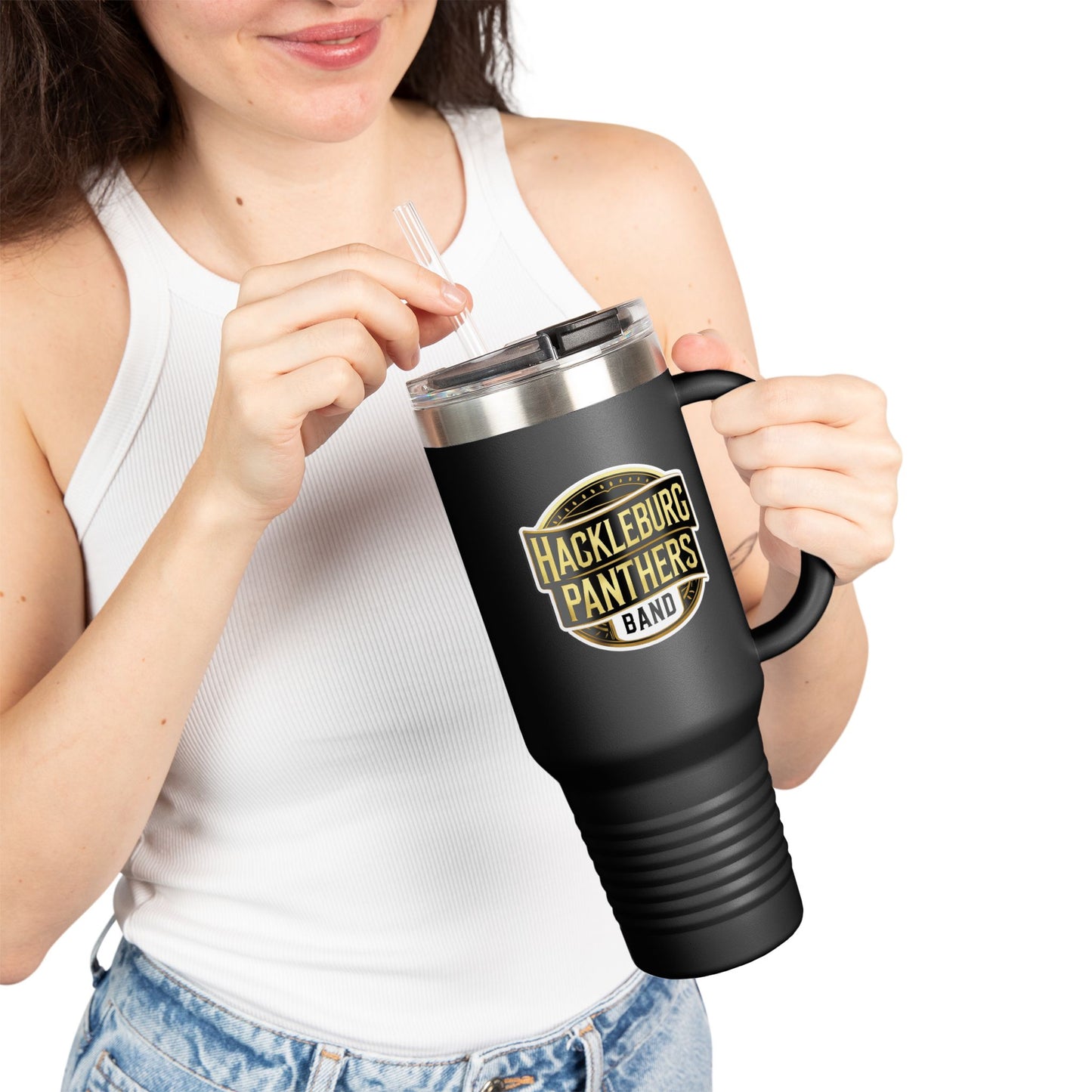 40oz Insulated Tumbler \ Hackleburg Panthers Band \ HPB2