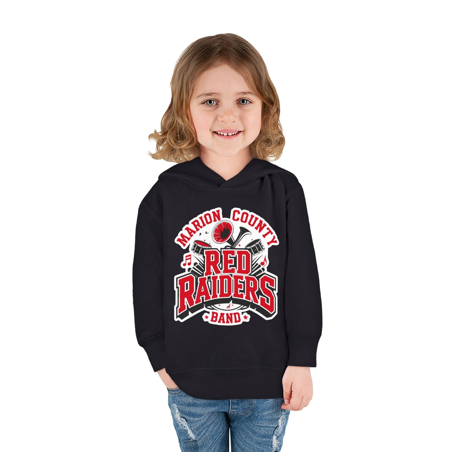 Toddler Hoodie Sweatshirt \ Marion County Red Raiders Band \ MCB2