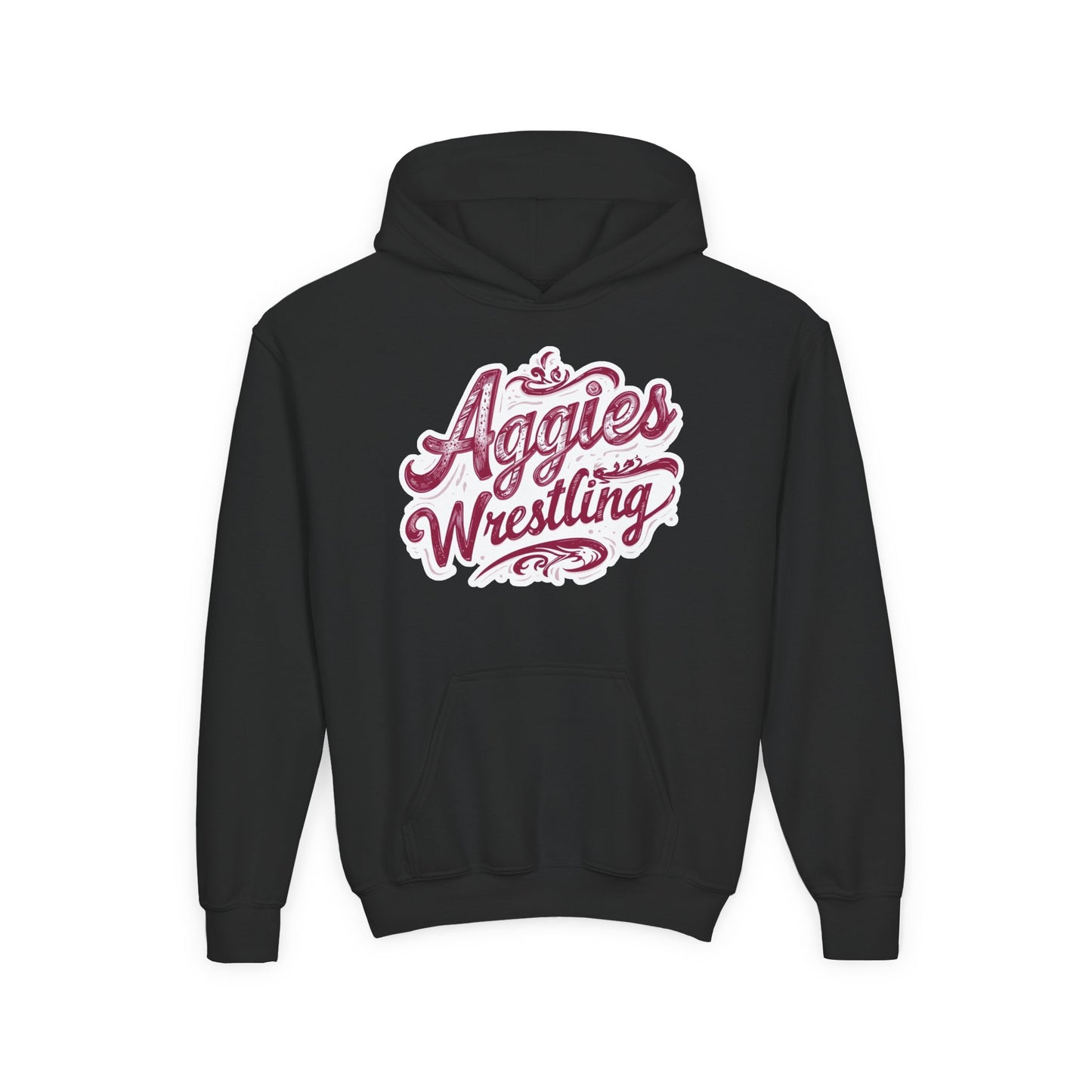 Youth Hoodie Sweatshirt \ Hamilton Aggies Wrestling \ HAWG2