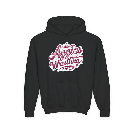 Youth Hoodie Sweatshirt \ Hamilton Aggies Wrestling \ HAWG2
