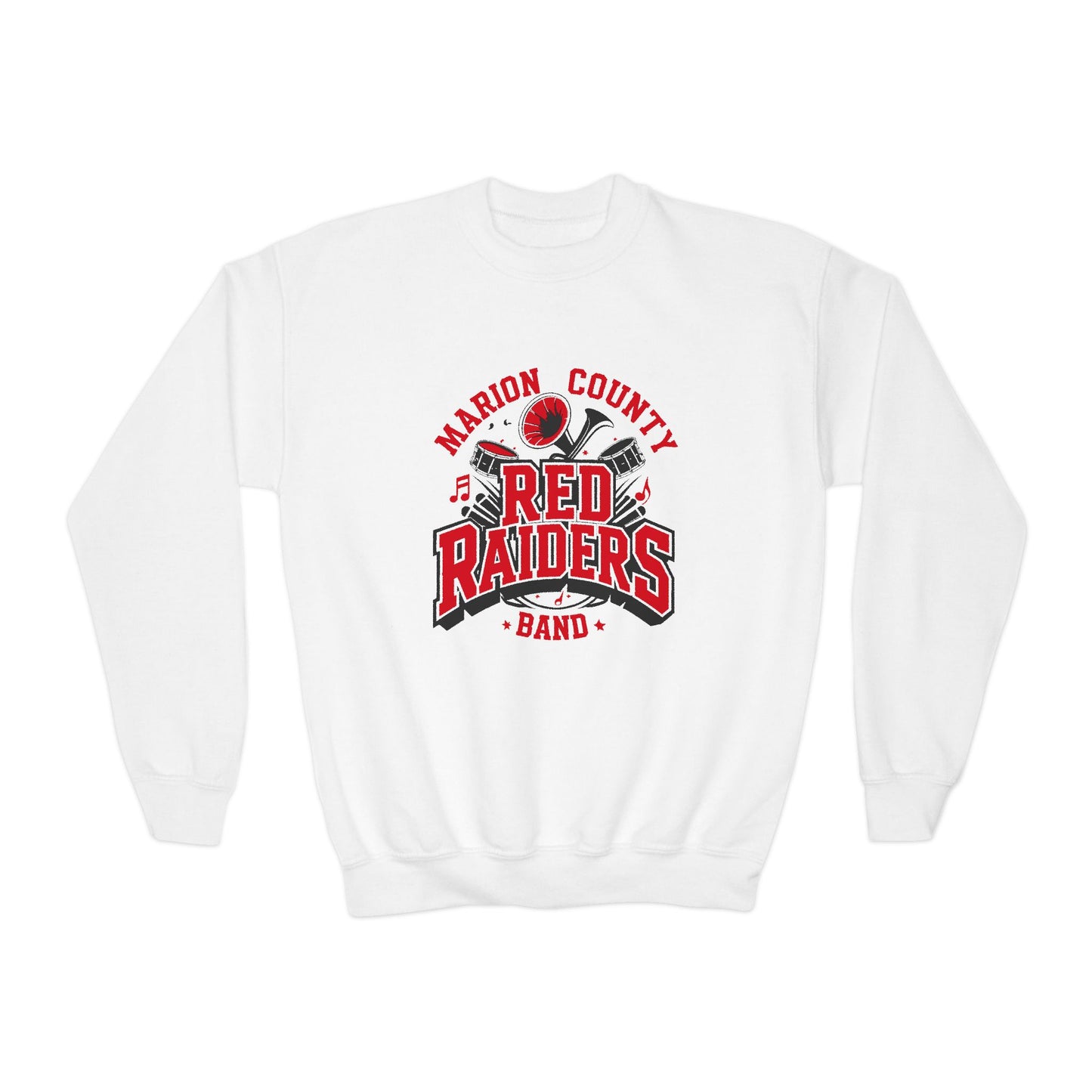Youth Crewneck Sweatshirt \ Marion County Red Raiders Band \ MCB2