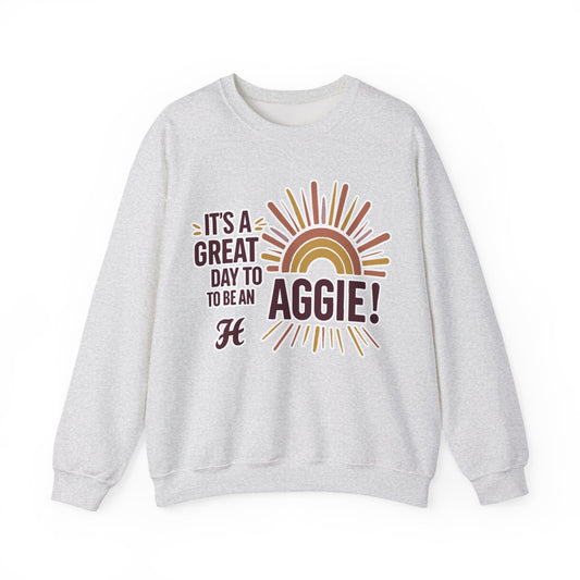 Adult Crewneck Sweatshirt \ It's a Great Day to be an Aggie! \ GDA1