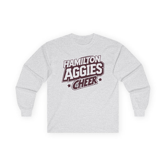 Adult Long Sleeve Tee \ Hamilton Aggies Cheer \ HAC1