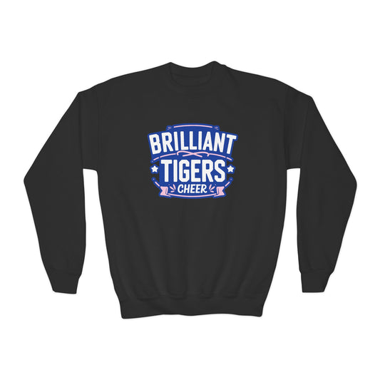 Youth Crewneck Sweatshirt \ Brilliant Tigers Cheer \ BTC2