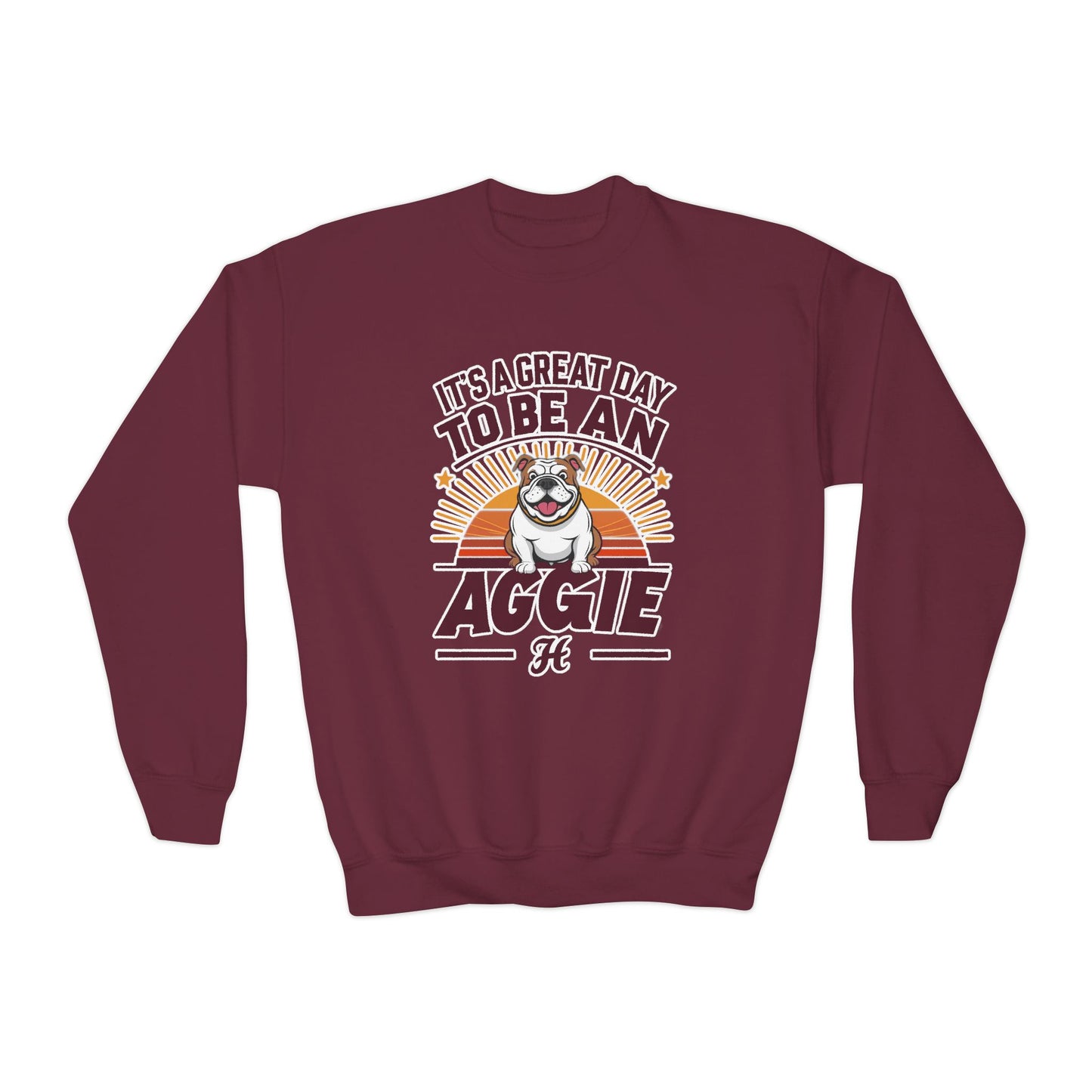 Youth Crewneck Sweatshirt \ It's a Great Day to be an Aggie! \ GDA2