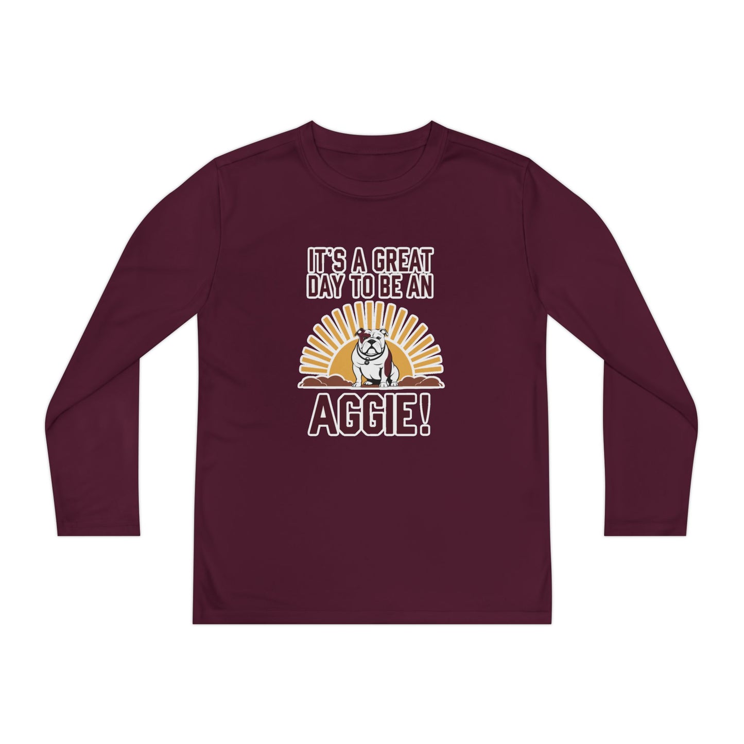 Youth Long Sleeve Tee \ It's a Great Day to be an Aggie! \ GDA4