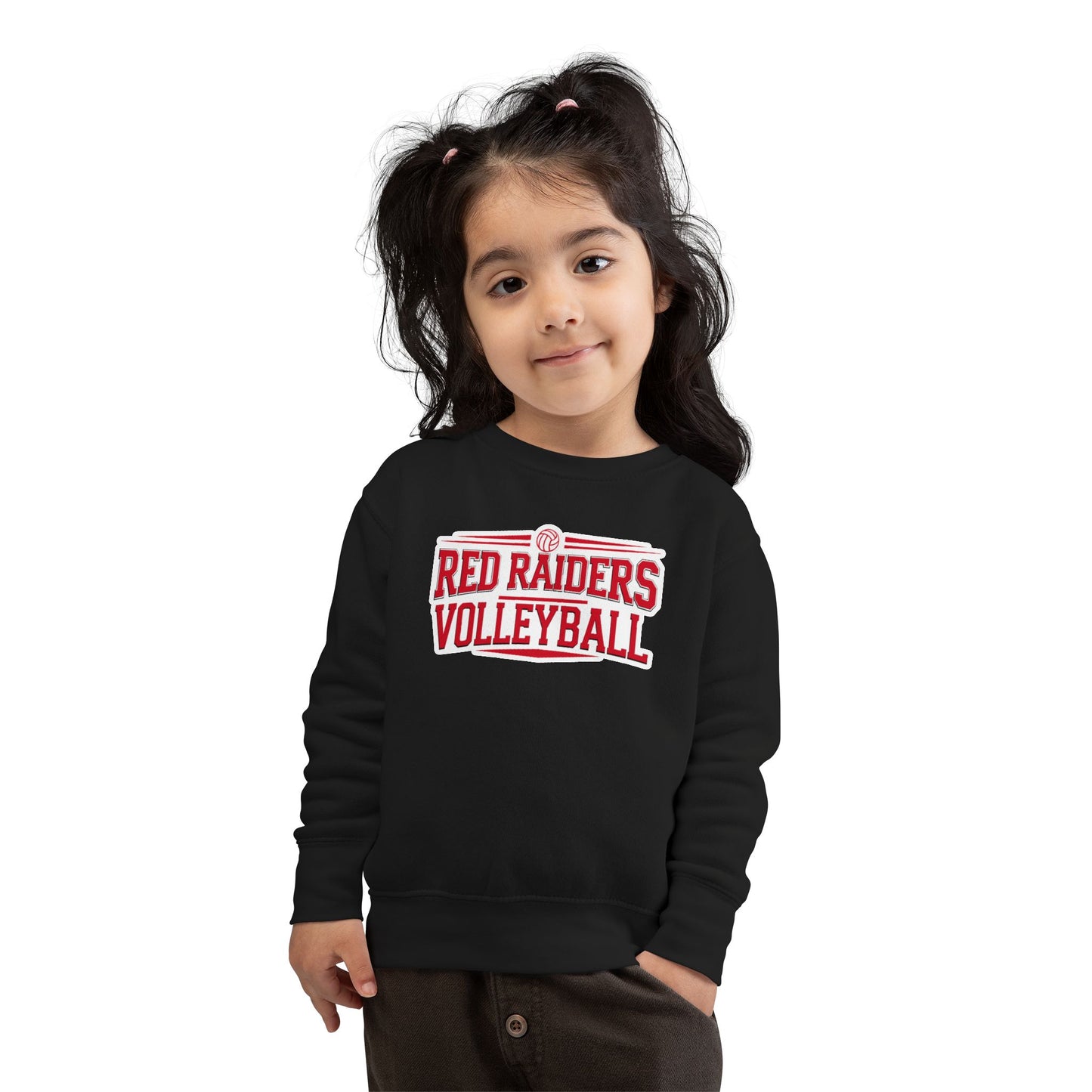 Toddler Crewneck Sweatshirt \ Marion County Red Raiders Volleyball \ MCV2