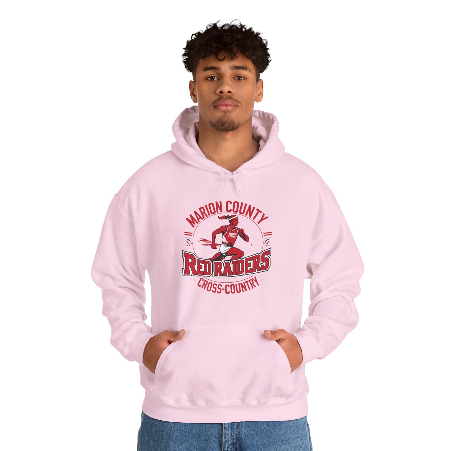 Adult Hoodie Sweatshirt \ Marion County Red Raiders Cross-Country \ MCCC2