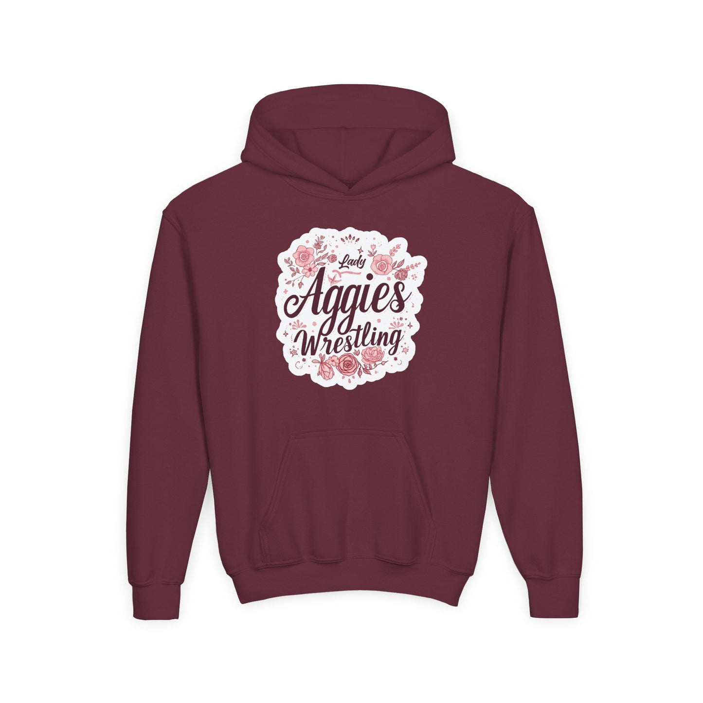 Youth Hoodie Sweatshirt \ Hamilton Aggies Wrestling \ HAWG1