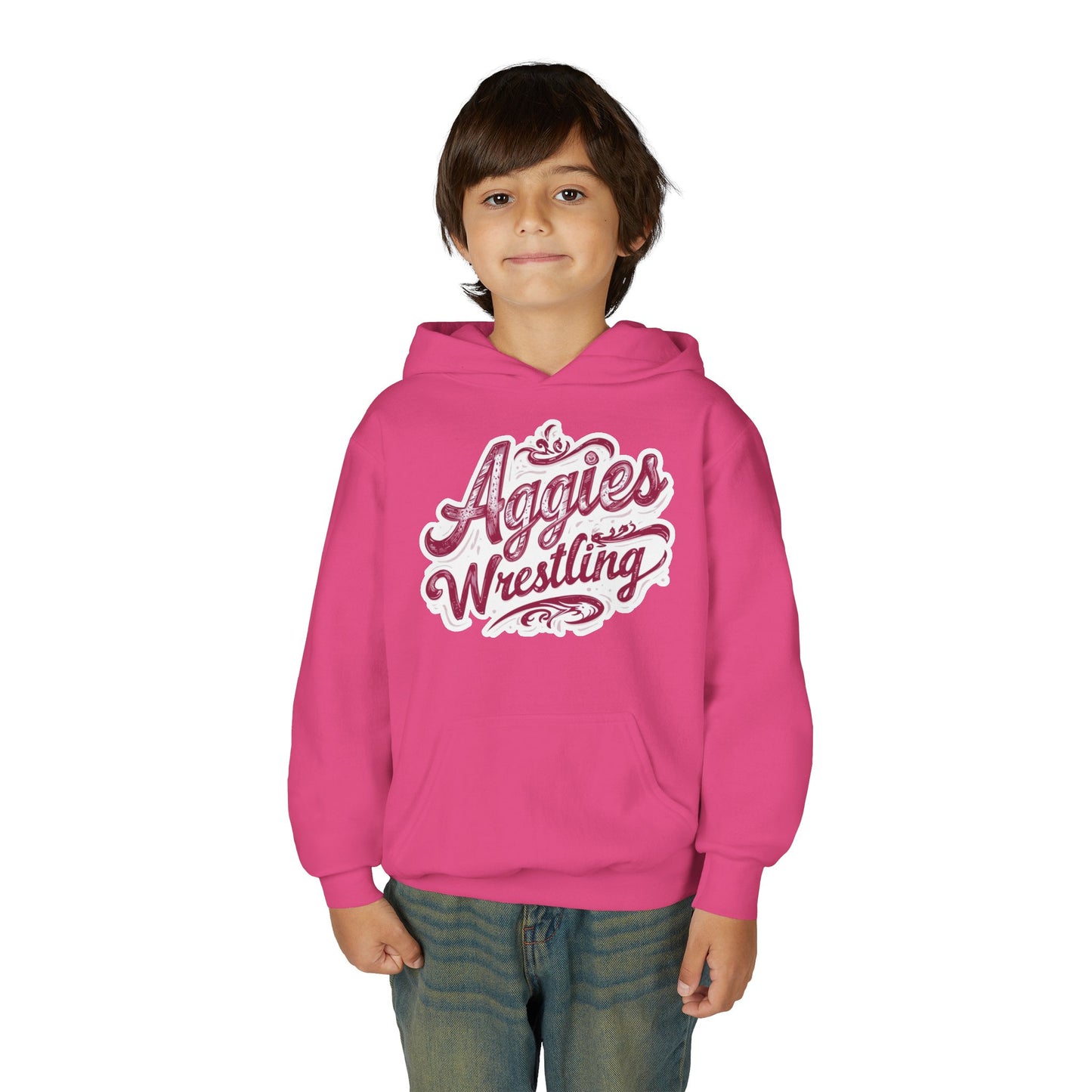 Youth Hoodie Sweatshirt \ Hamilton Aggies Wrestling \ HAWG2