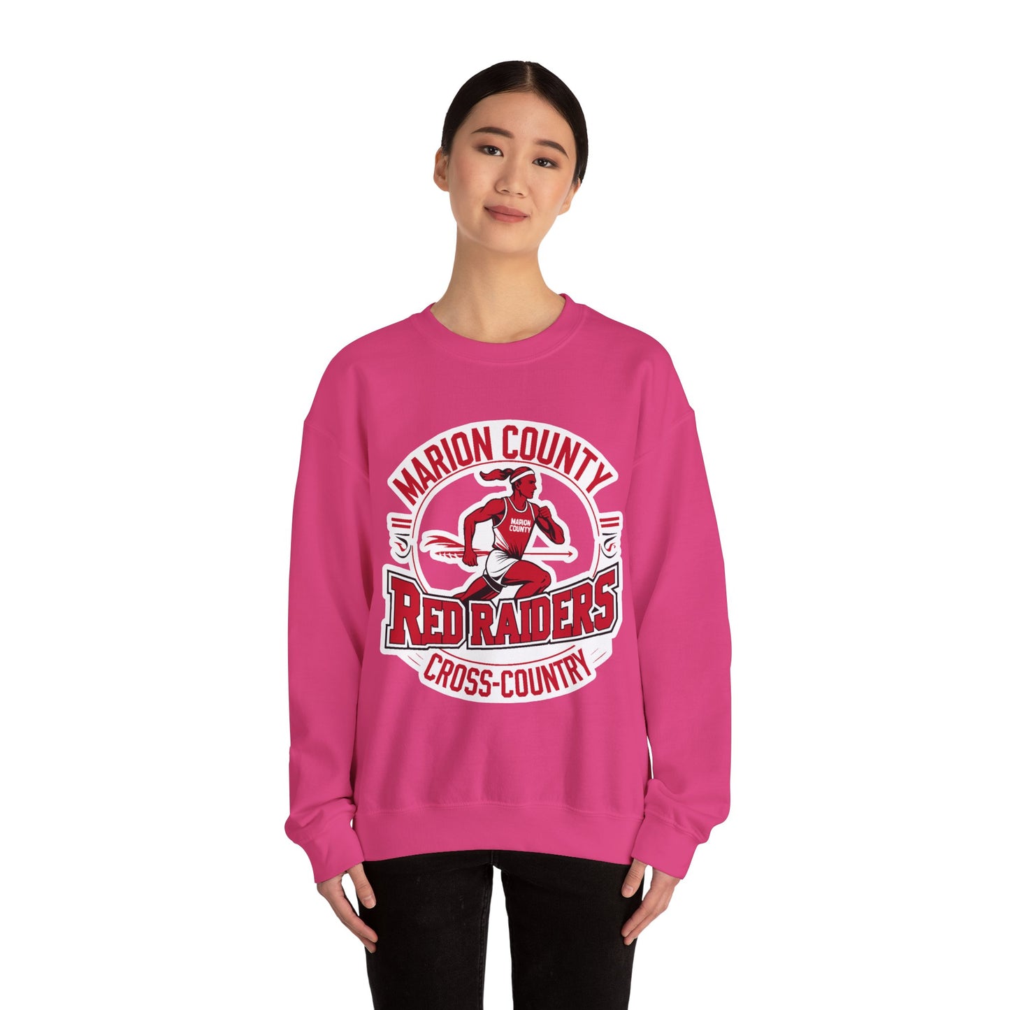 Adult Crewneck Sweatshirt \ Marion County Red Raiders Cross-Country \ MCCC2