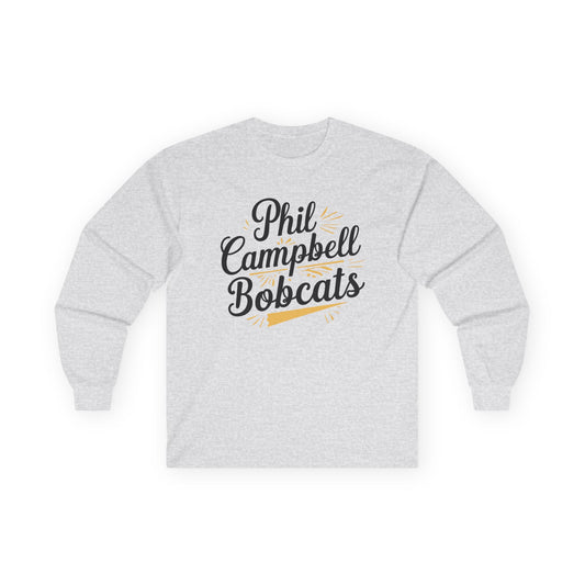 Adult Long Sleeve Tee \ Phil Campbell Bobcats \ PCBG2