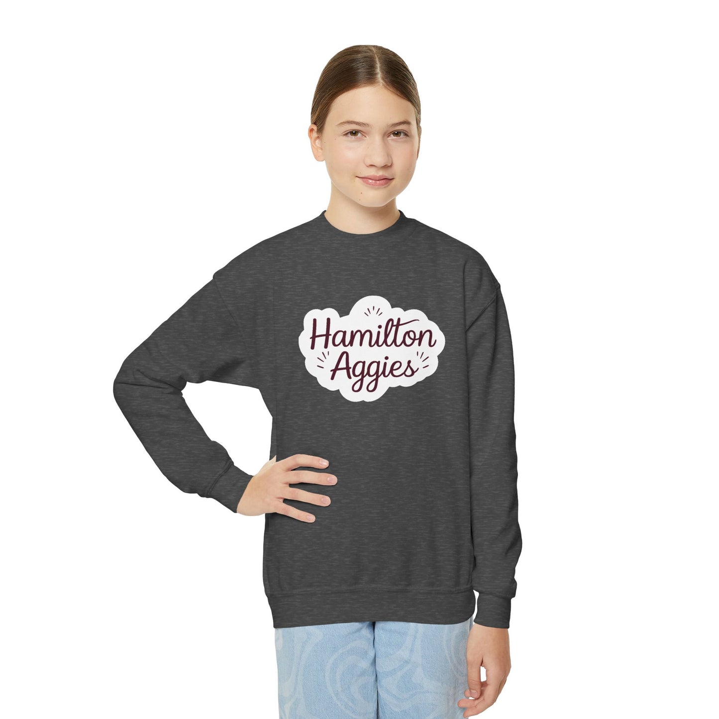 Youth Crewneck Sweatshirt \ Hamilton Aggies \ HAG1