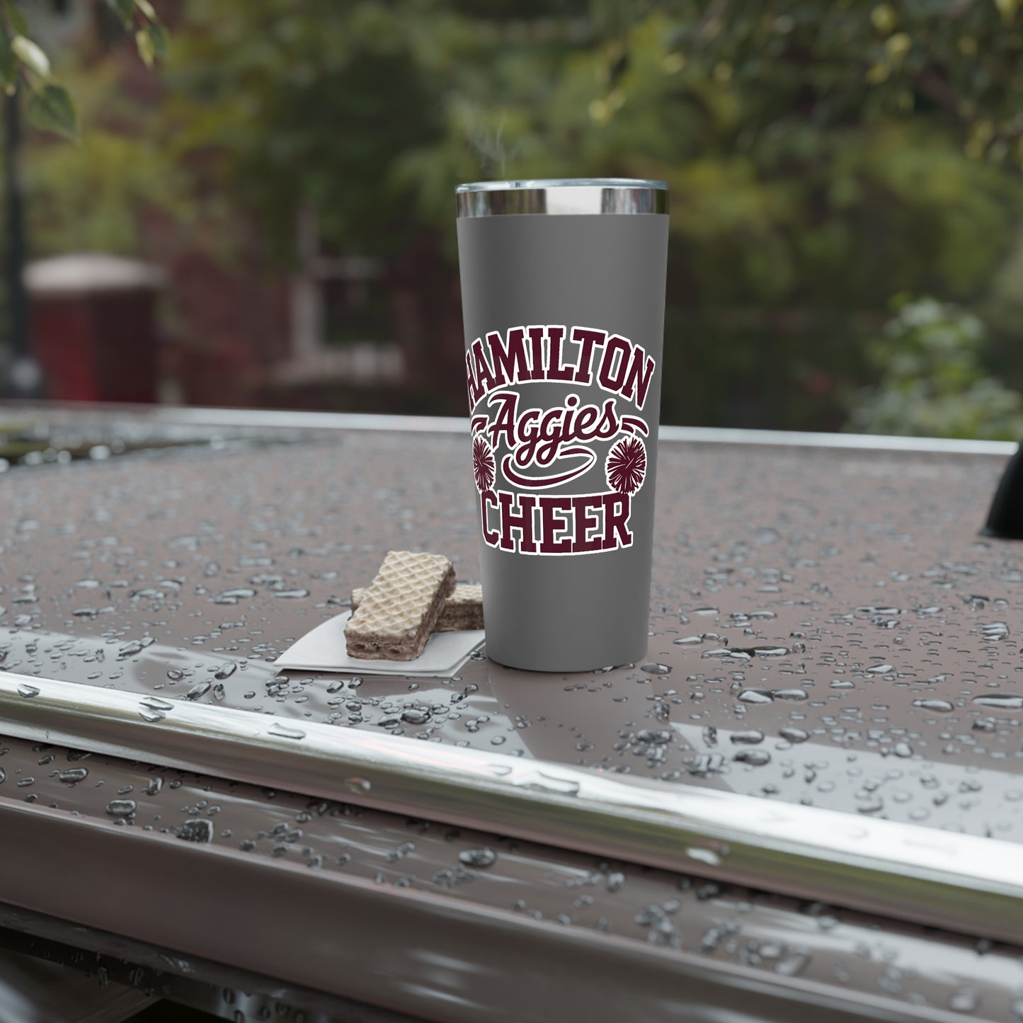 22oz Copper Insulated Tumbler \ Hamilton Aggies Cheer \ HAC2