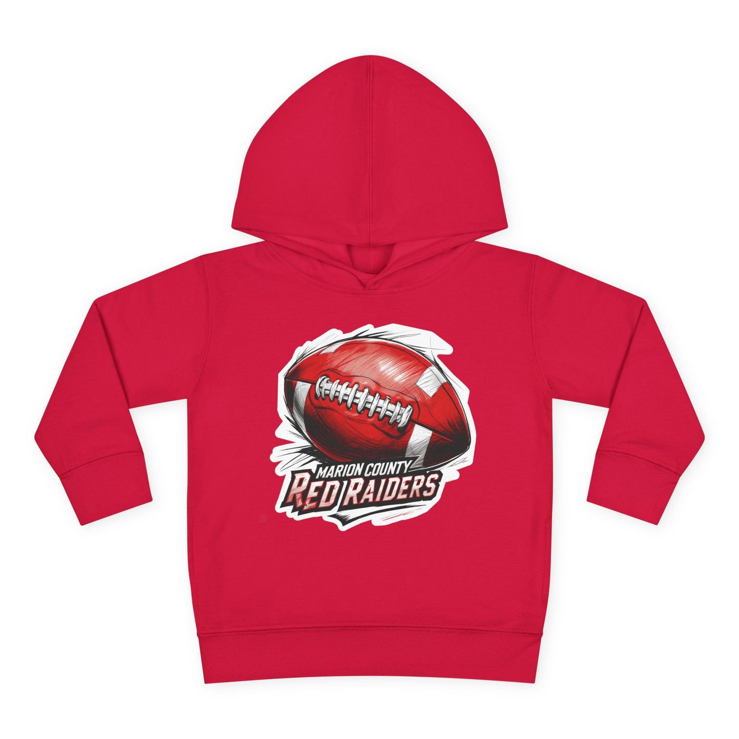 Toddler Hoodie Sweatshirt \ Marion County Red Raiders Football \ MCF1