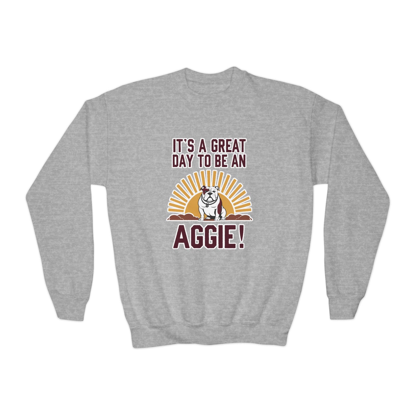 Youth Crewneck Sweatshirt \ It's a Great Day to be an Aggie! \ GDA4