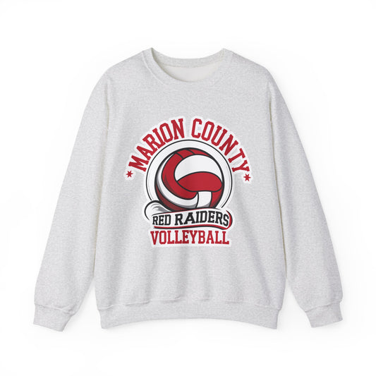 Adult Crewneck Sweatshirt \ Marion County Red Raiders Volleyball \ MCV1