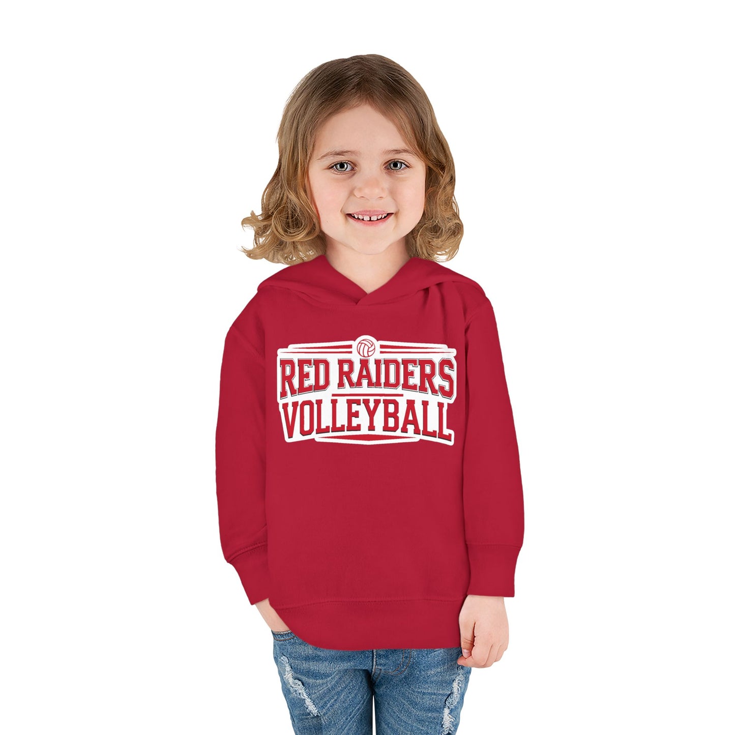 Toddler Hoodie Sweatshirt \ Marion County Red Raiders Volleyball \ MCV2