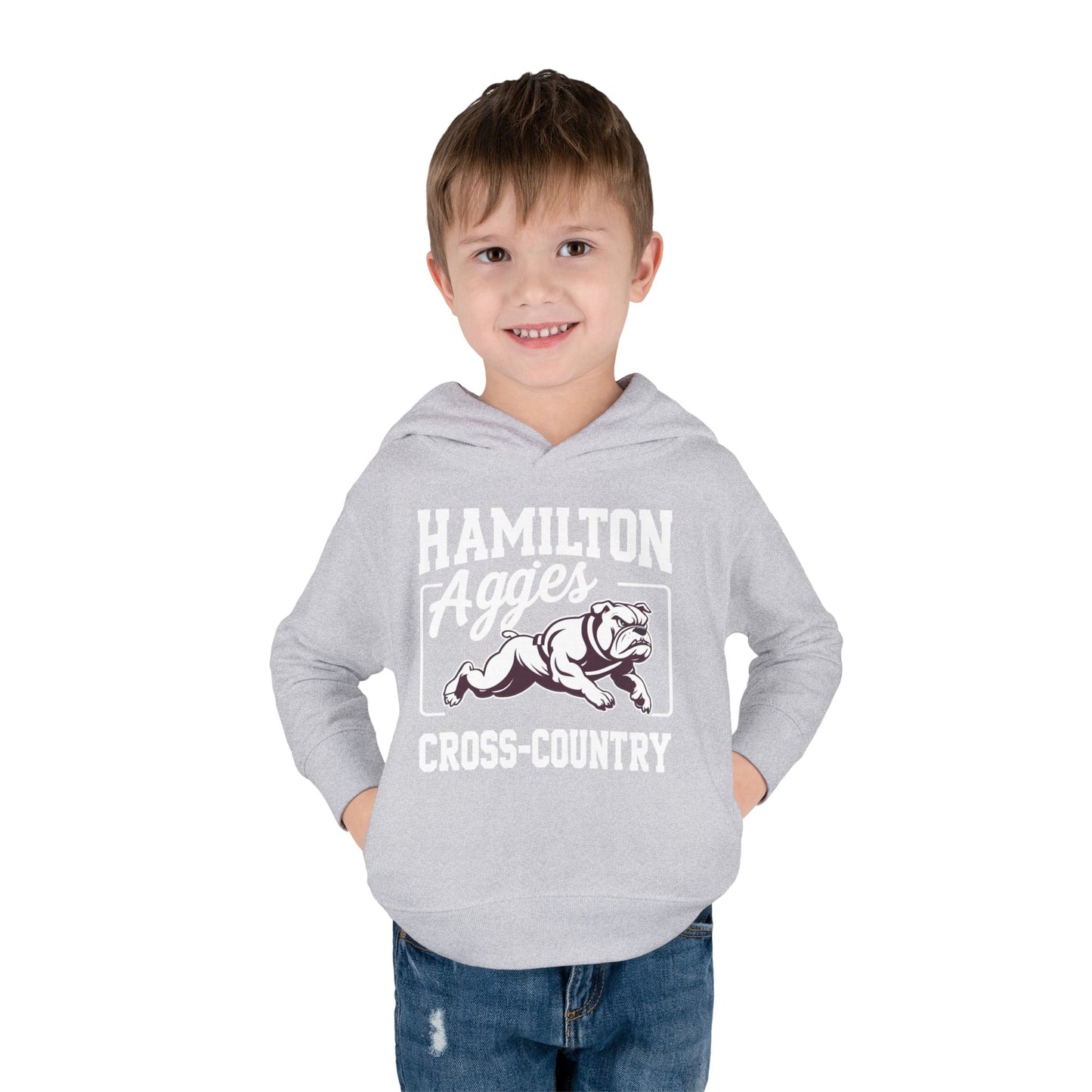 Toddler Hoodie Sweatshirt \ Hamilton Aggies Cross-Country \ HCC2