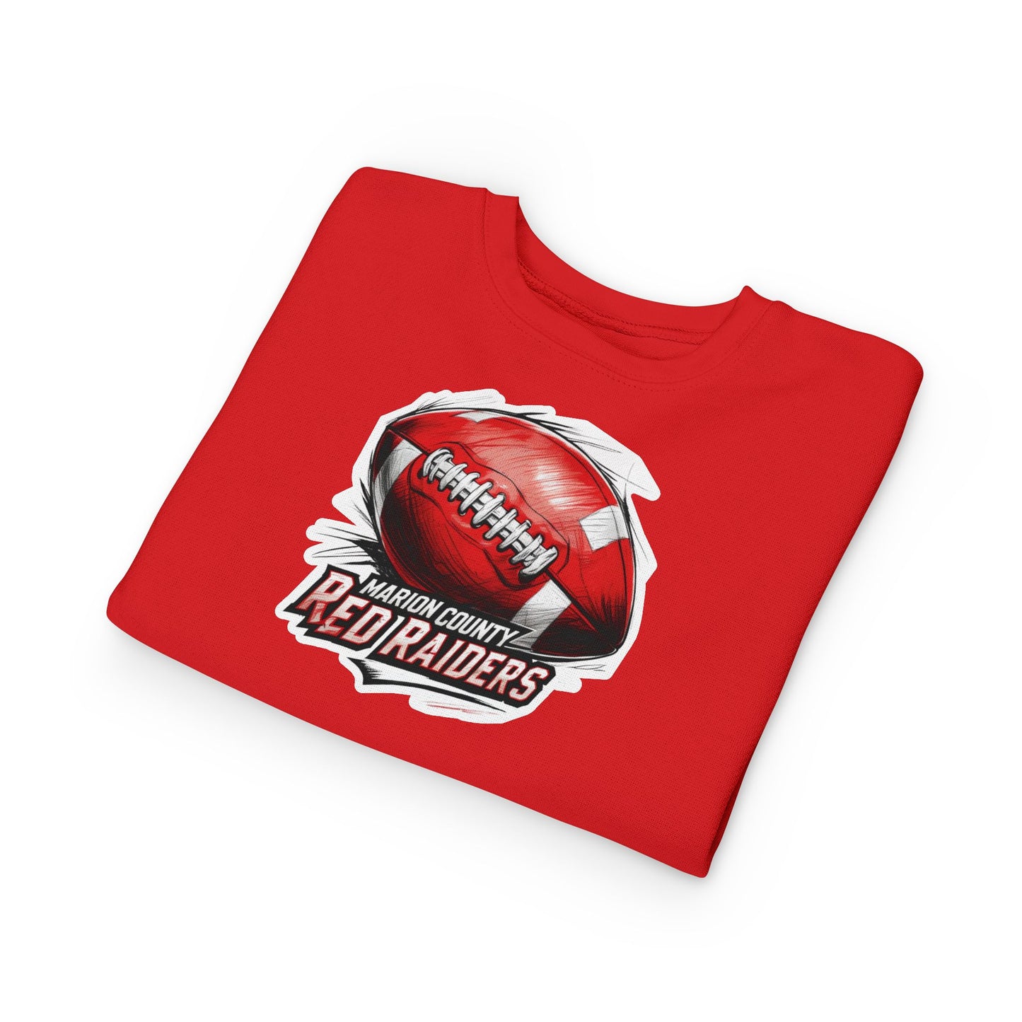 Toddler Crewneck Sweatshirt \ Marion County Red Raiders Football \ MCF1