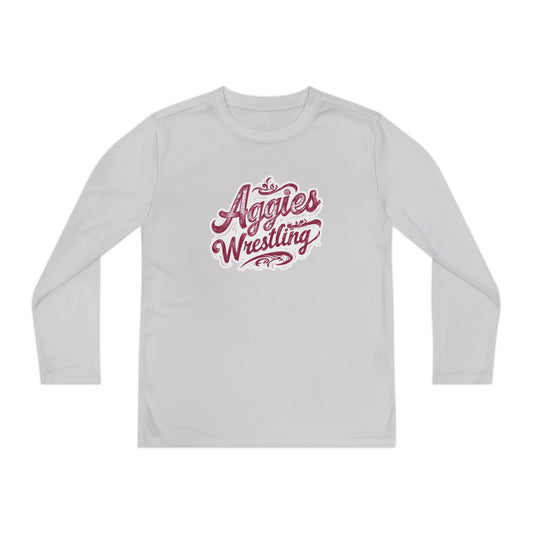 Youth Long Sleeve Tee \ Hamilton Aggies Wrestling \ HAWG2