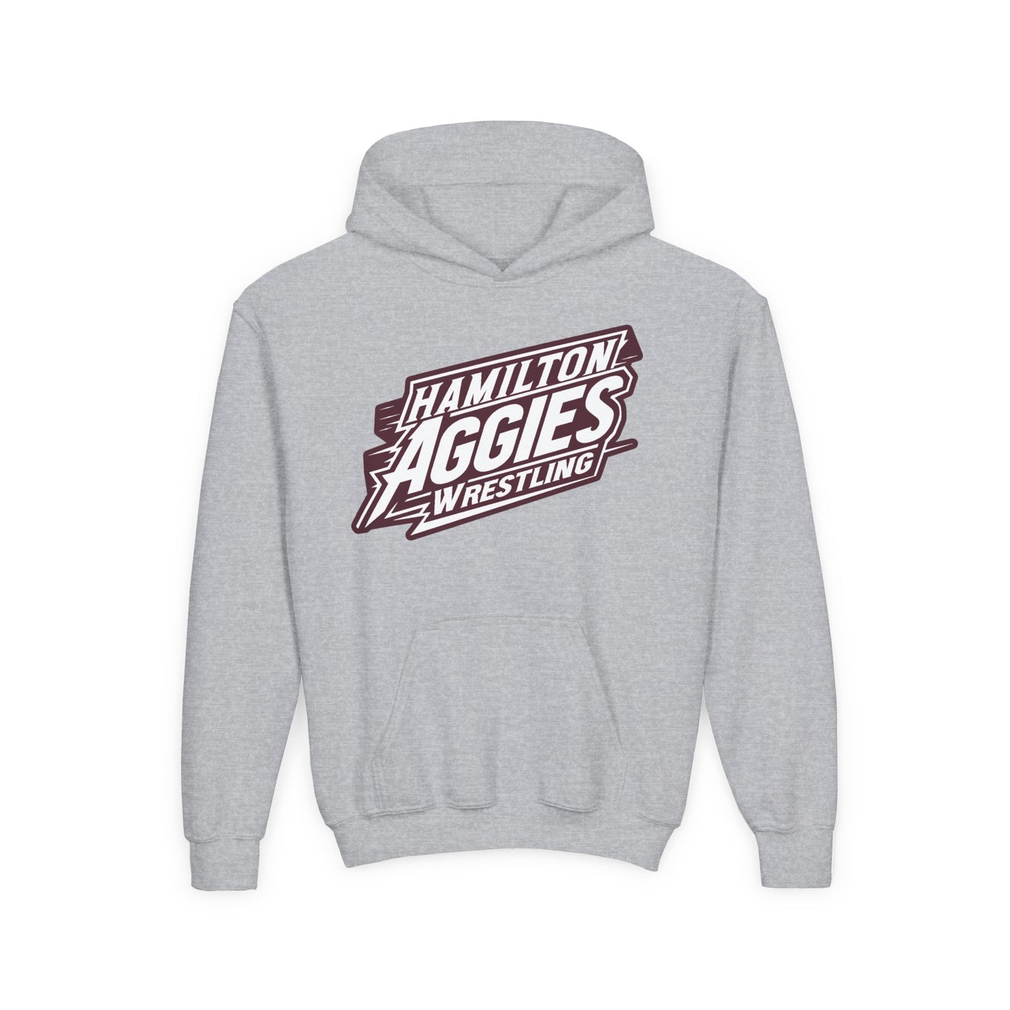 Youth Hoodie Sweatshirt \ Hamilton Aggies Wrestling \ HAW1