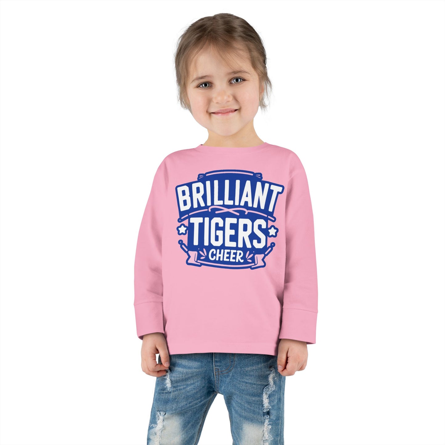 Toddler Long Sleeve Tee \ Brilliant Tigers Cheer \ BTC2