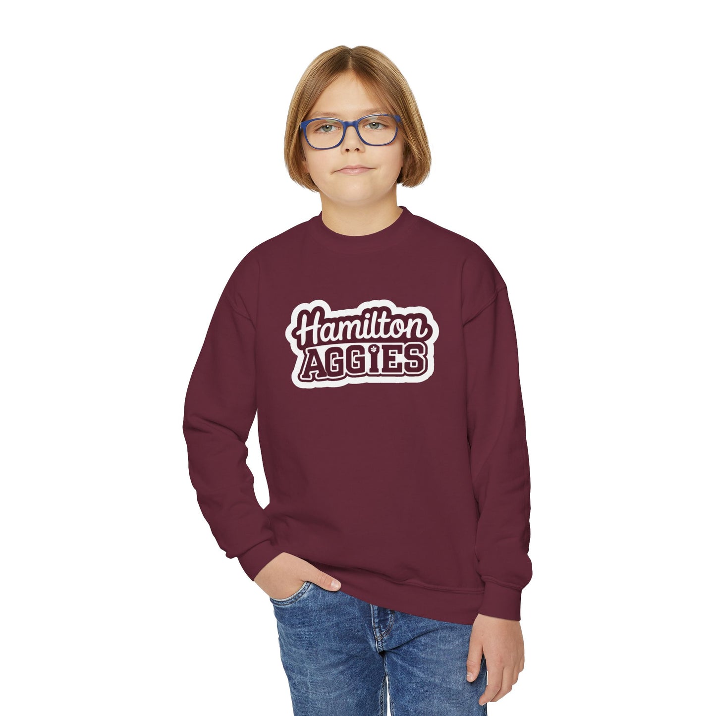 Youth Crewneck Sweatshirt \ Hamilton Aggies \ HAG2