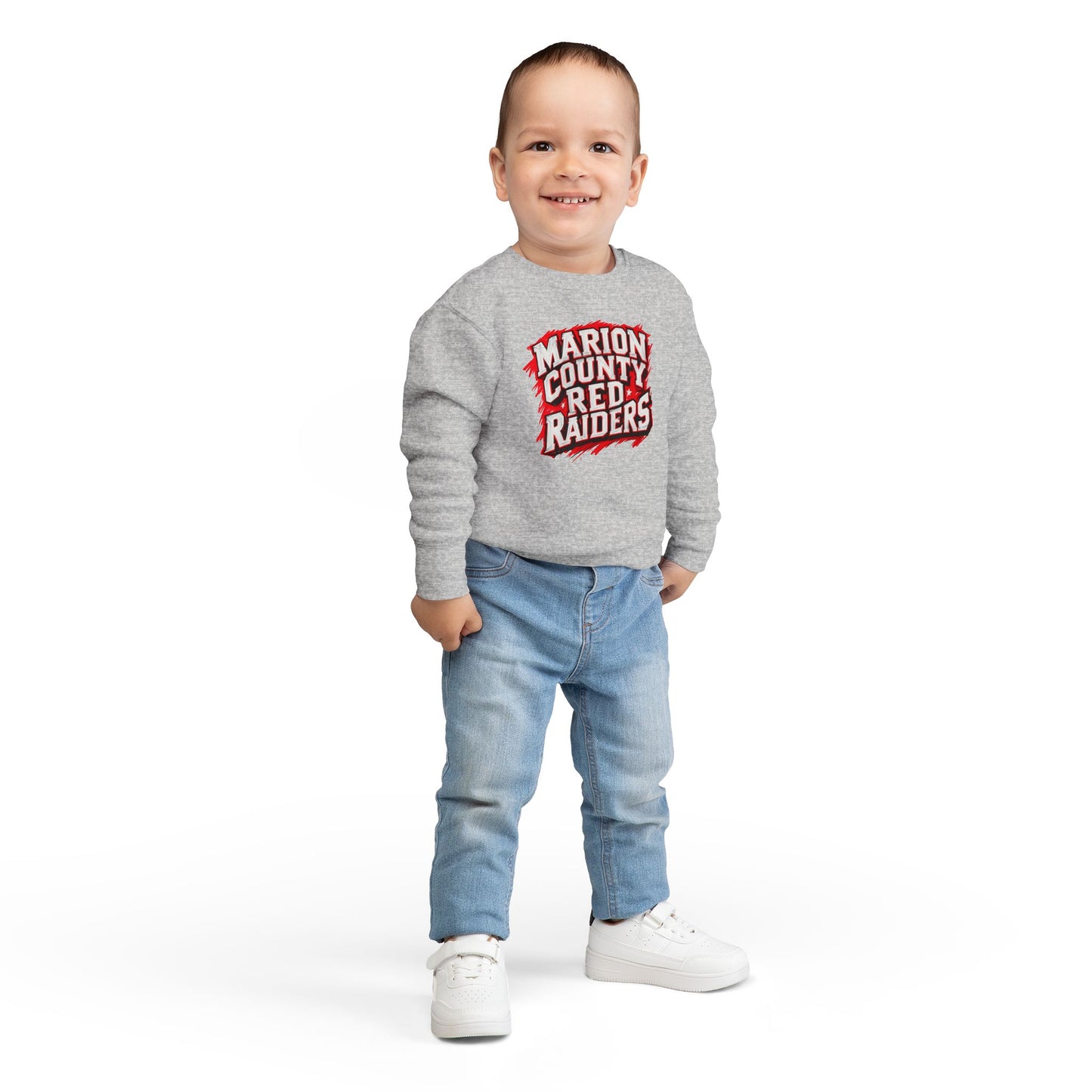 Toddler Crewneck Sweatshirt \ Marion County Red Raiders \ MC1