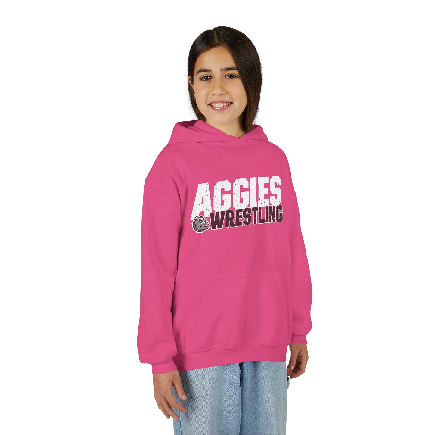 Youth Hoodie Sweatshirt \ Hamilton Aggies Wrestling \ HAW3