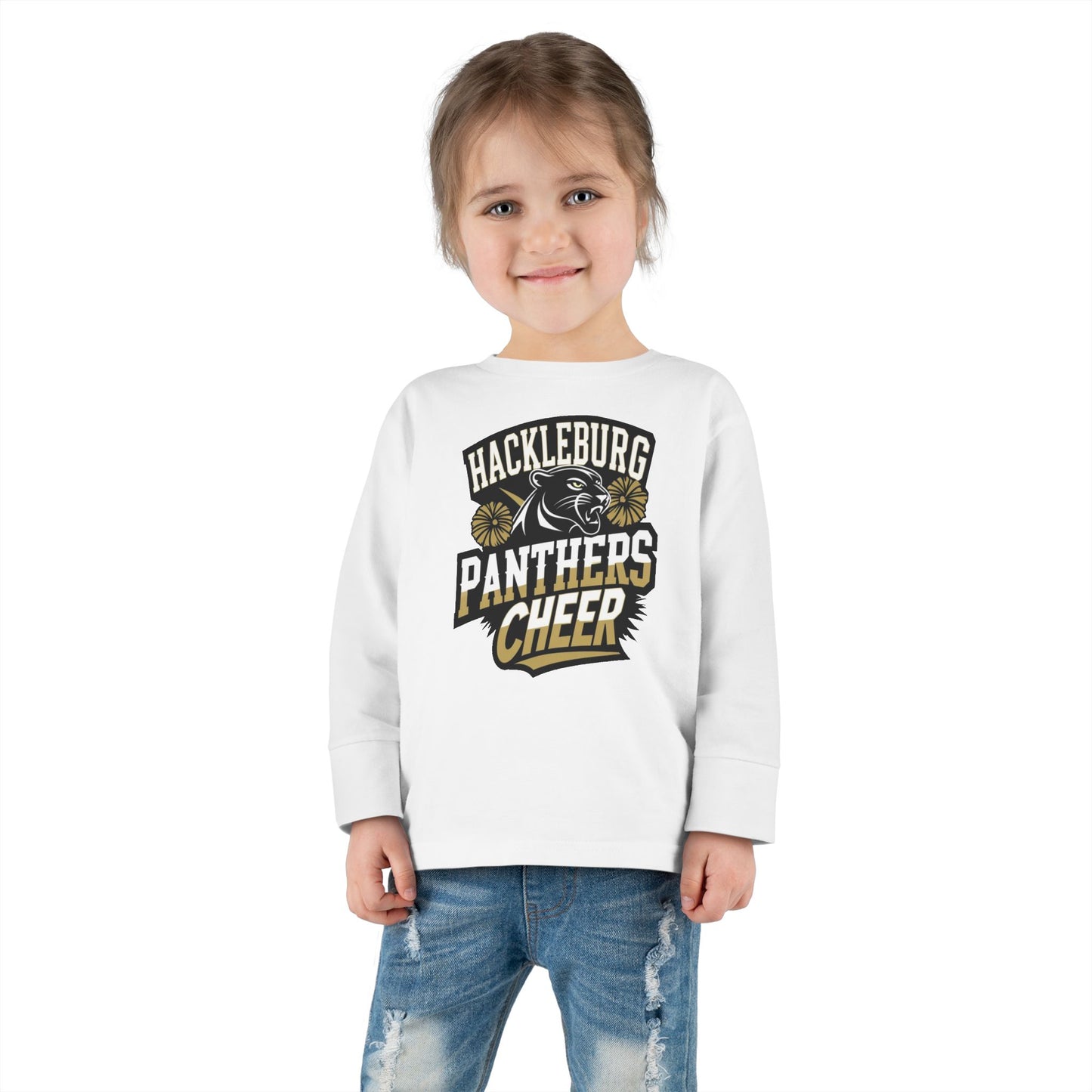 Toddler Long Sleeve Tee \ Hackleburg Panthers Cheer \ HPC1