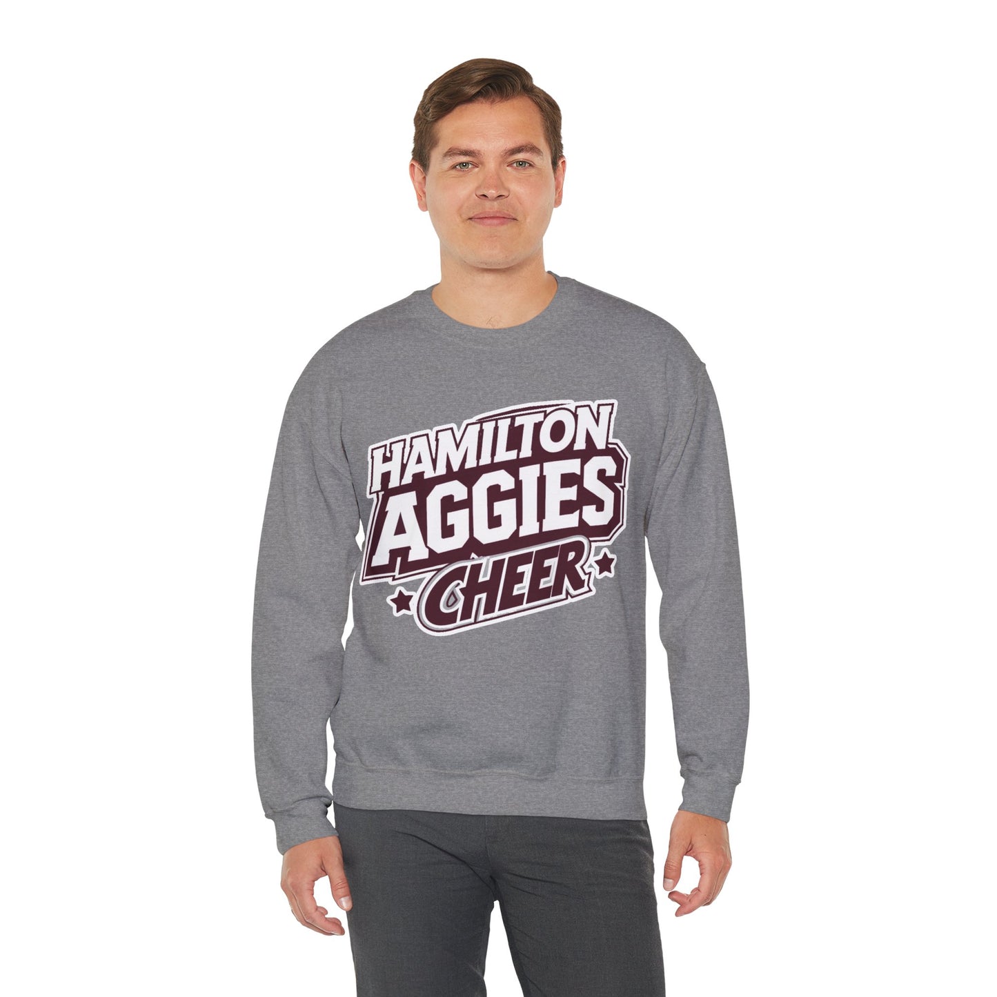 Adult Crewneck Sweatshirt \ Hamilton Aggies Cheer \ HAC1