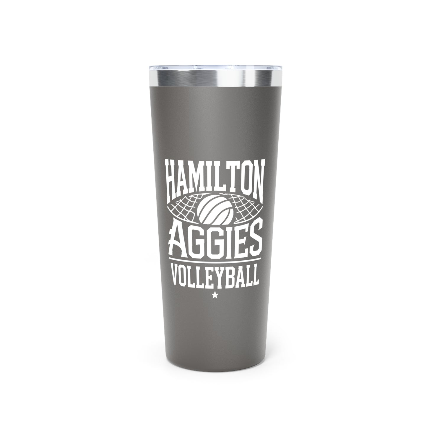 22oz Copper Insulated Tumbler \ Hamilton Aggies Volleyball \ HAV2
