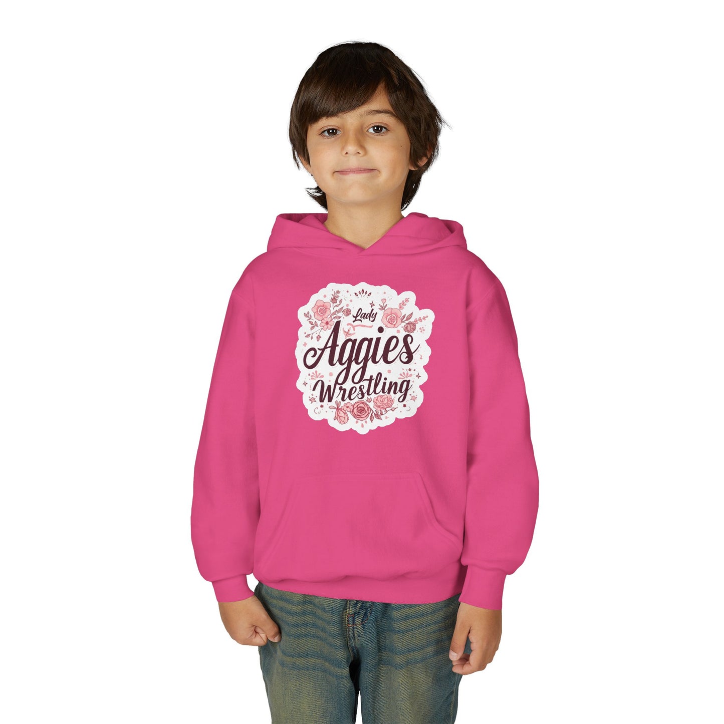 Youth Hoodie Sweatshirt \ Hamilton Aggies Wrestling \ HAWG1
