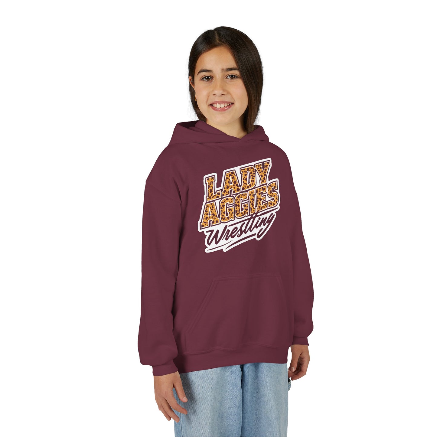 Youth Hoodie Sweatshirt \ Hamilton Aggies Wrestling \ HAWG3