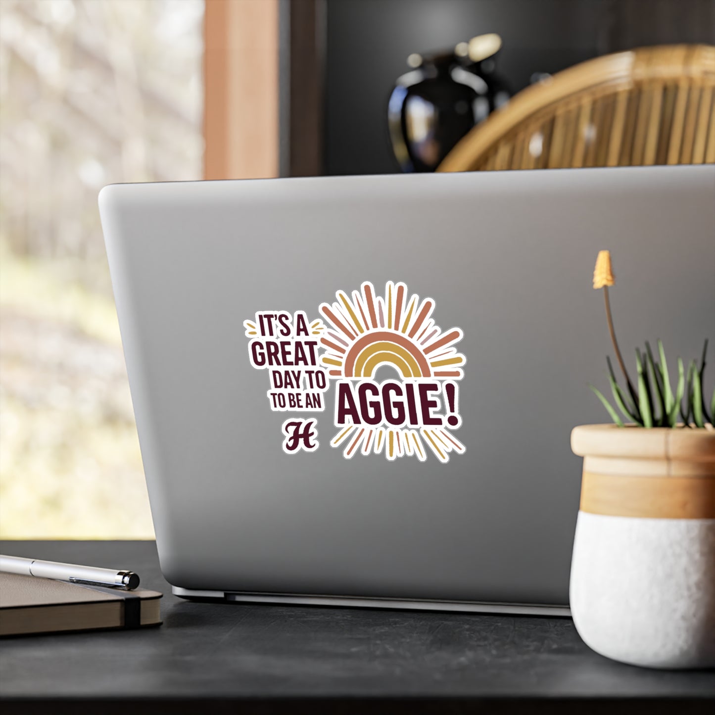 Kiss-Cut Vinyl Decal \ It's a Great Day to be an Aggie! \ GDA1