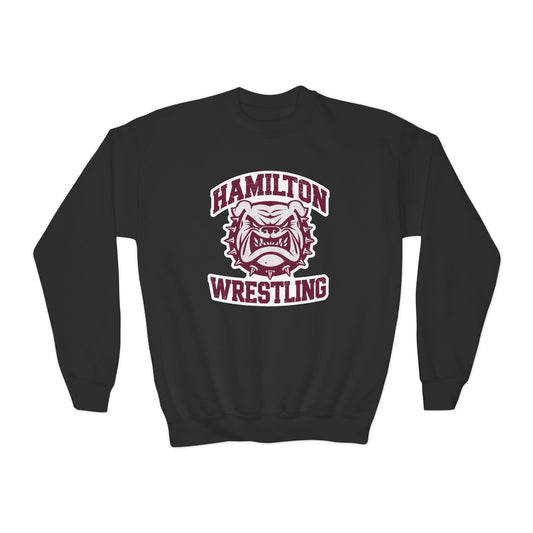 Youth Crewneck Sweatshirt \ Hamilton Aggies Wrestling \ HAW2