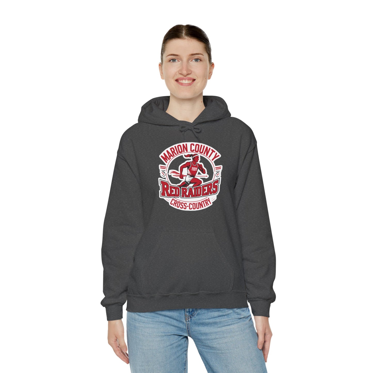 Adult Hoodie Sweatshirt \ Marion County Red Raiders Cross-Country \ MCCC2