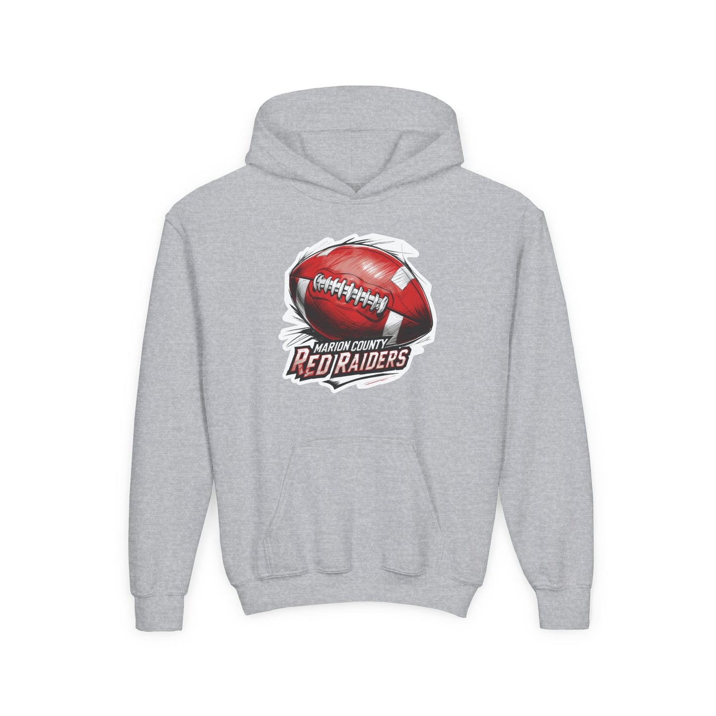 Youth Hoodie Sweatshirt \ Marion County Red Raiders Football \ MCF1