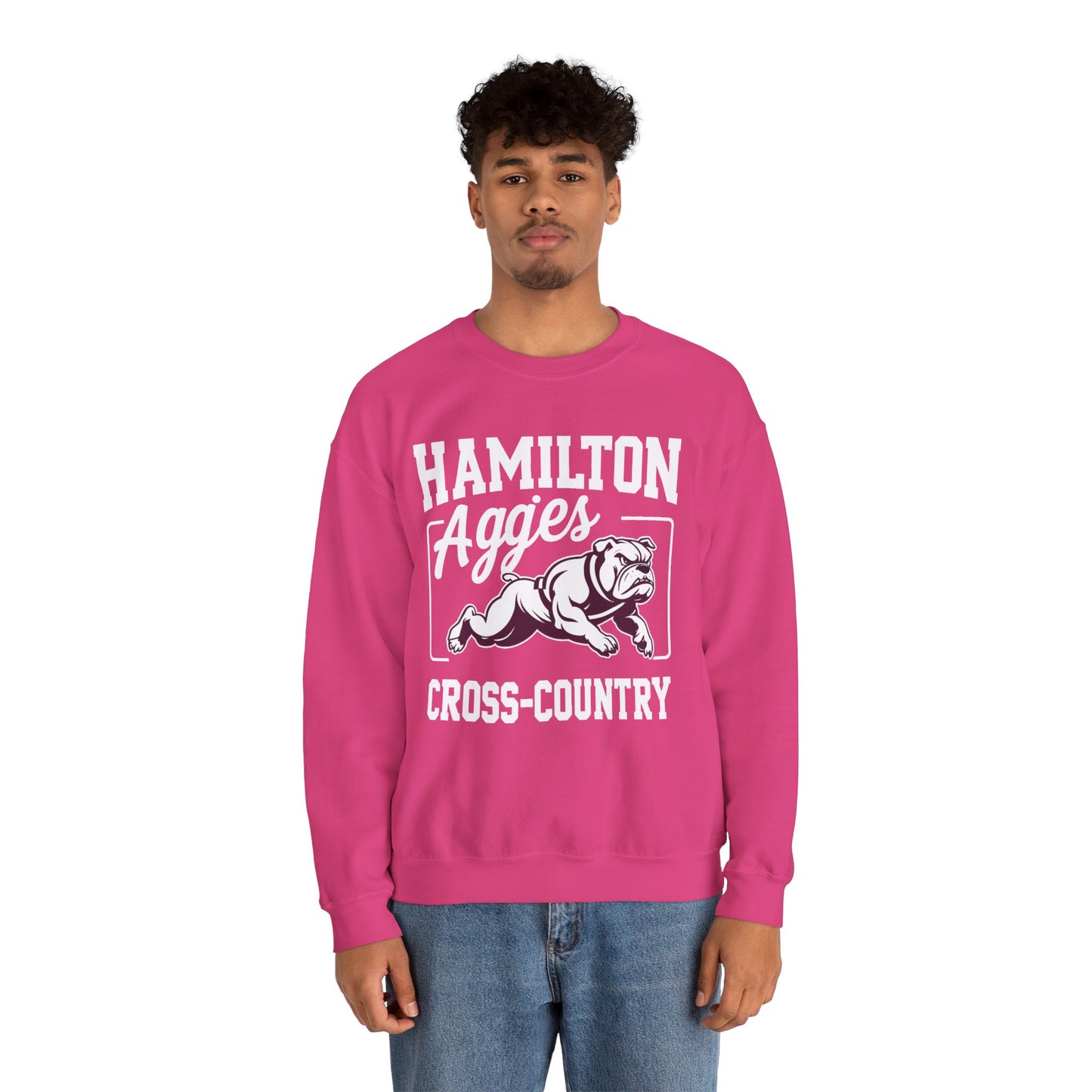 Adult Crewneck Sweatshirt \ Hamilton Aggies Cross-Country \ HCC2
