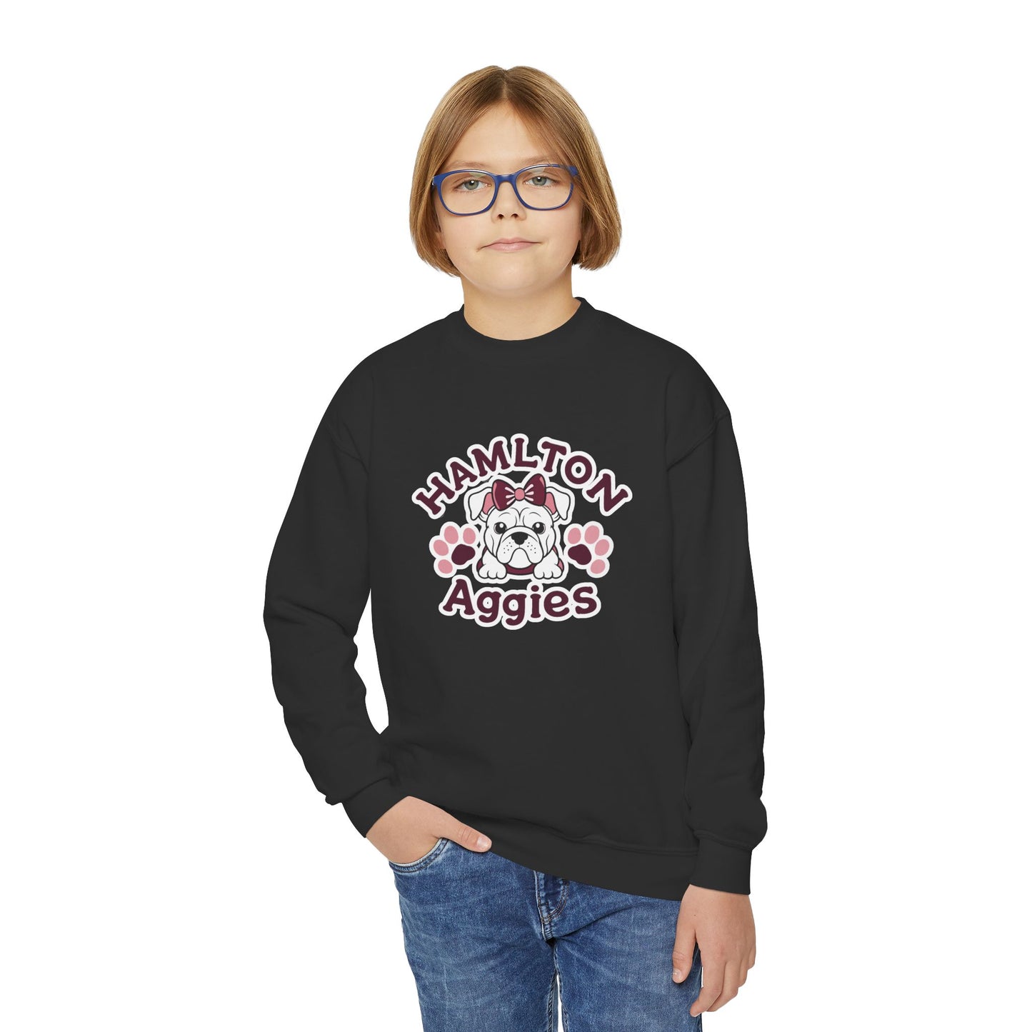Youth Crewneck Sweatshirt \ Hamilton Aggies \ HAG3