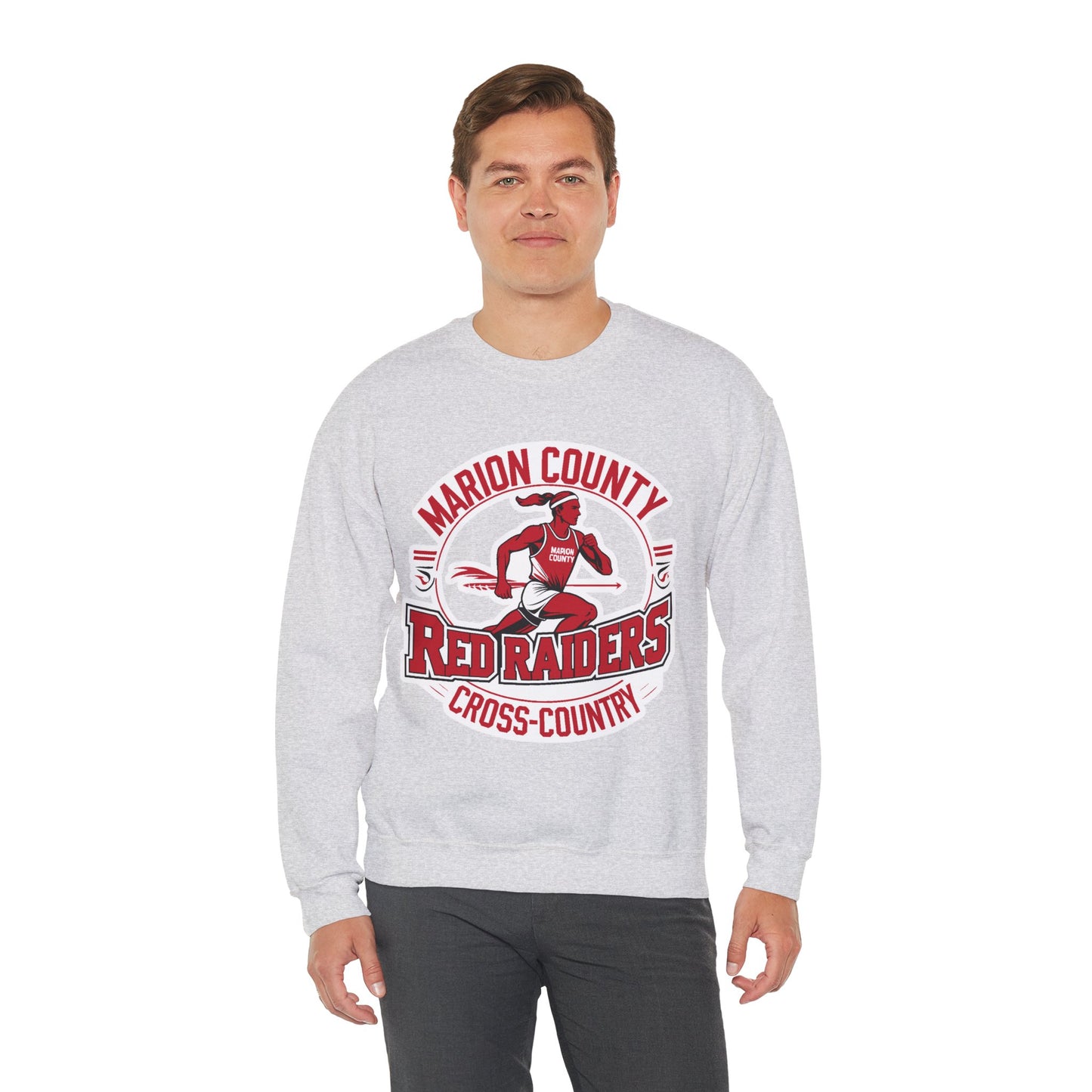 Adult Crewneck Sweatshirt \ Marion County Red Raiders Cross-Country \ MCCC2